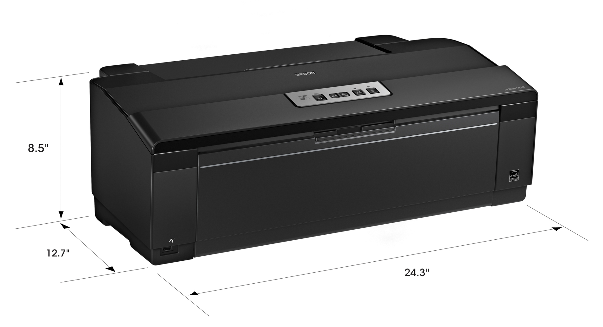 Epson Artisan 1430 Wide-Format printer right angle size