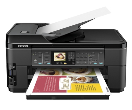 Epson WorkForce WF 7510 All-in-One Printer front HO LIP open