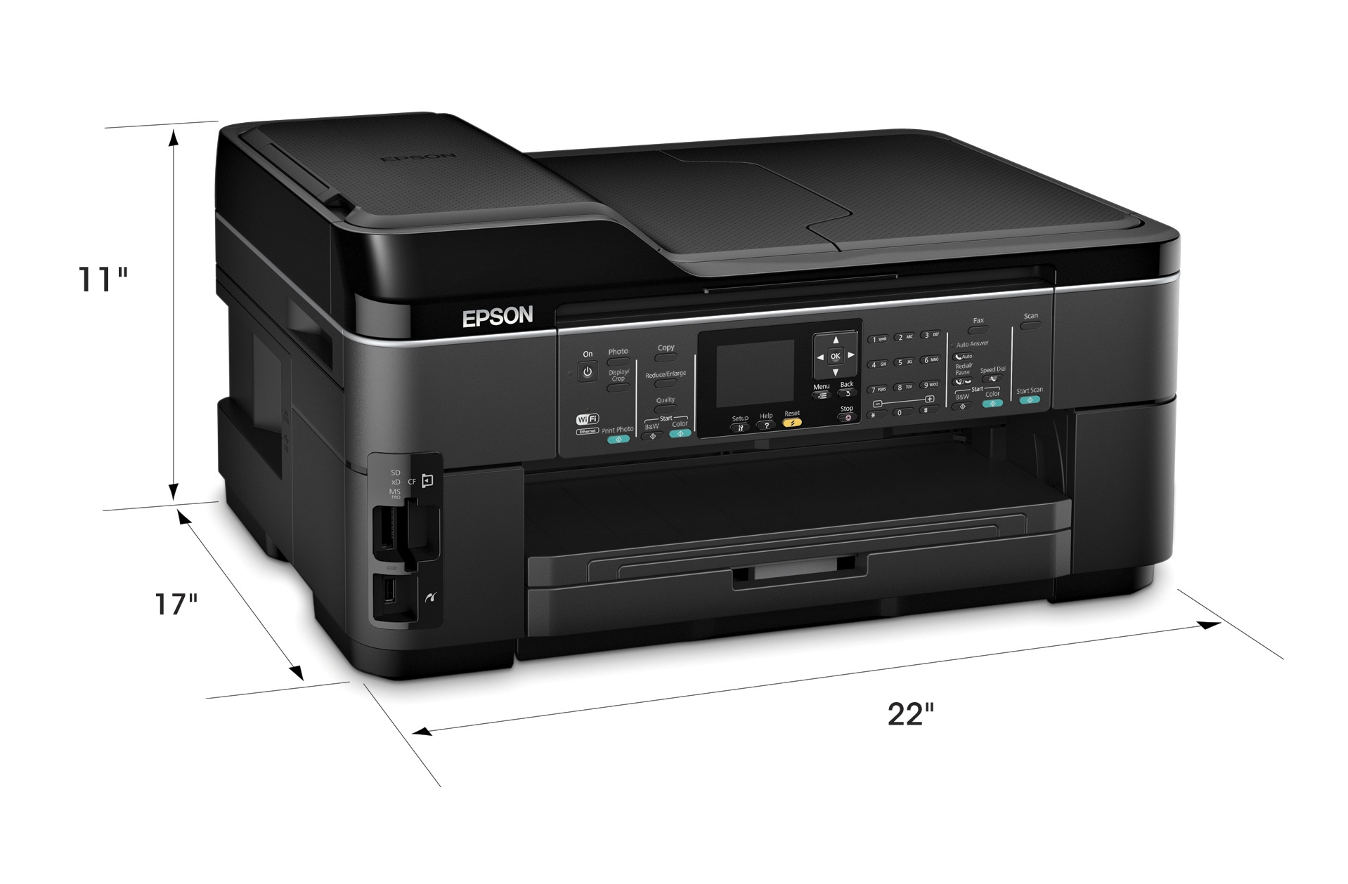 Epson WorkForce WF 7510 All-in-One Printer measurement