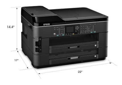 Epson WorkForce WF-7520 All-in-One Printer angle measure