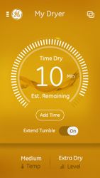 GE Laundry app—dryer