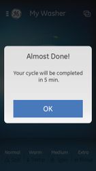 GE Laundry app—push notification
