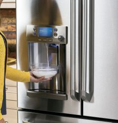 GE Café French door refrigerator with Keurig® K-Cup® single cup brewer