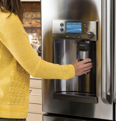 GE Café French door refrigerator with Keurig® K-Cup® single cup brewer