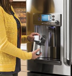 GE Café French door refrigerator with Keurig® K-Cup® single cup brewer