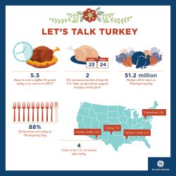 Thanksgiving Turkey Facts Infographic.