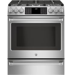 GE Café™ Gas and Dual Fuel Front Control Slide-in Range