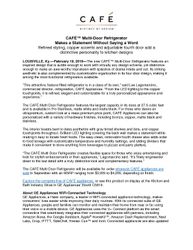 CAFE Multi-Door Refrigerator Makes a Statement Without Saying a Word