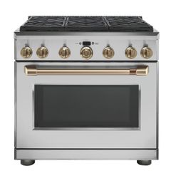 Stainless All Gas Range_Brushed Bronze