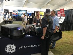 Brigitte Mader and Dusty Henderson from GEA speak with the media at the launch of the Cool Series