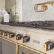 Monogram Statement Cooktop with Brass Detailing