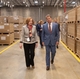 Roper Corp Executive Director Lois Crandell walks GA Gov Kemp through the Southern Logistics Center