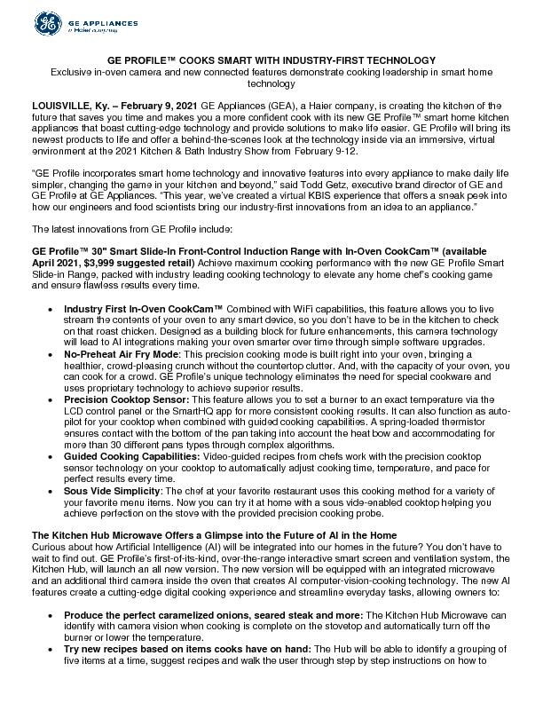 GE Profile at KBIS 2021