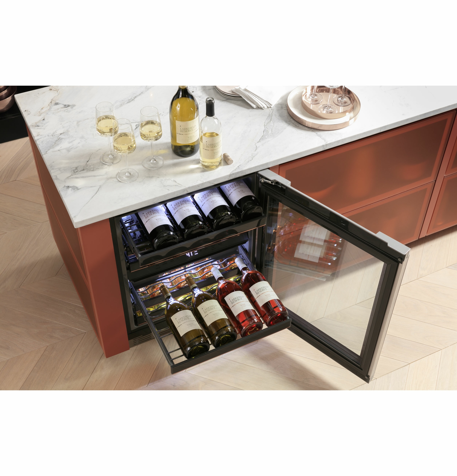 CAFÉ Undercounter Wine Center with magnum storage
