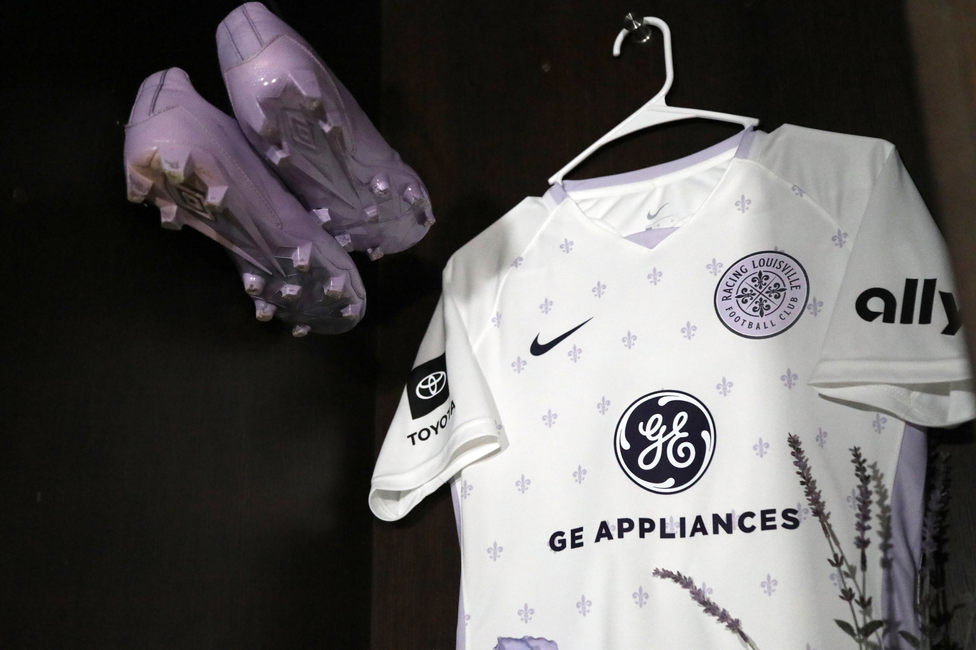 Racing Louisville FC Away Kit with GEA Logo 