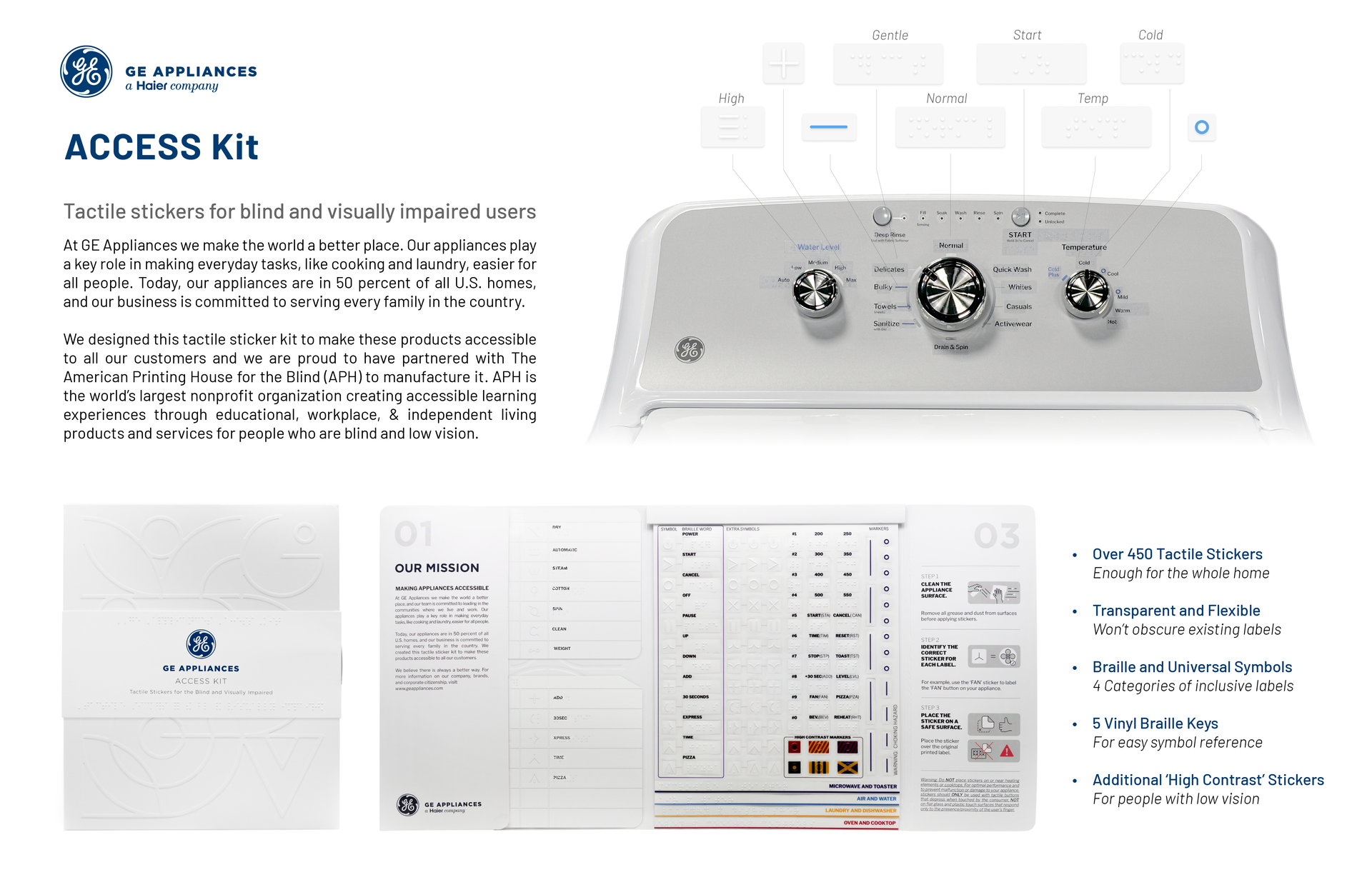 GE Appliances will also showcase NEW tactile symbols created in ...