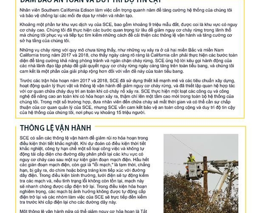 Wildfire Mitigation and Grid Resiliency (Vietnamese)
