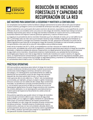 Wildfire Mitigation and Grid Resiliency (Spanish)