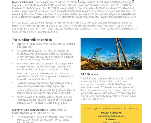 What is SCE's General Rate Case?