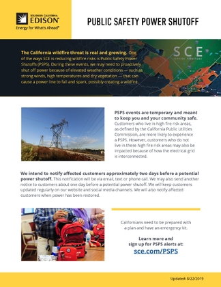 Public Safety Power Shutoff