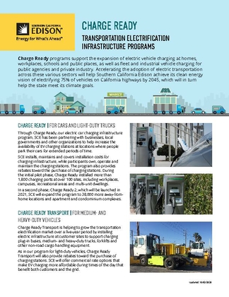 Charge Ready Transportation Electrification Infrastructure Programs