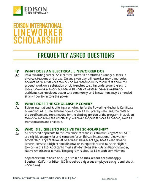 edison-international-lineworker-scholarship-faq cover