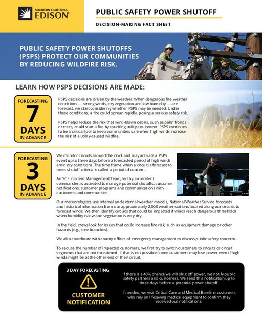 Public Safety Power Shutoff: Decision-making cover