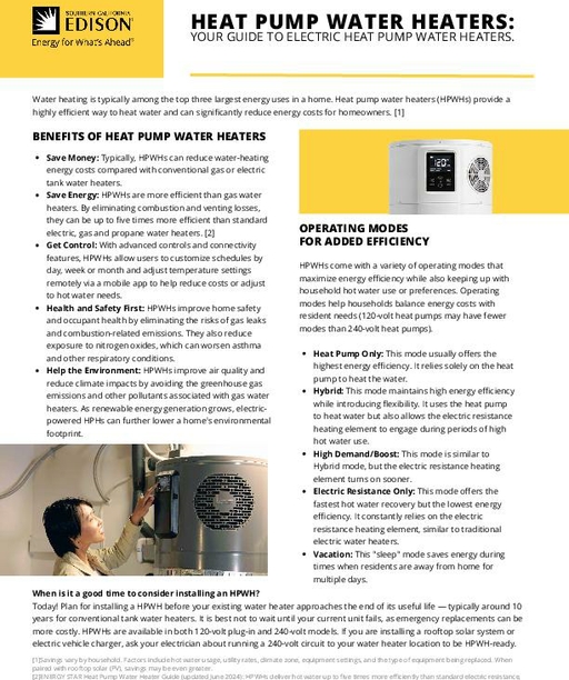 Heat Pump Water Heaters: Your Guide to Electric Heat Pump Water Heaters cover