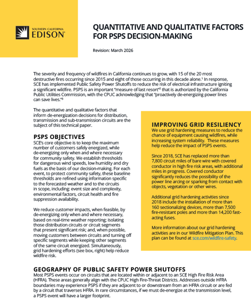 PSPS Decision-Making Factors cover