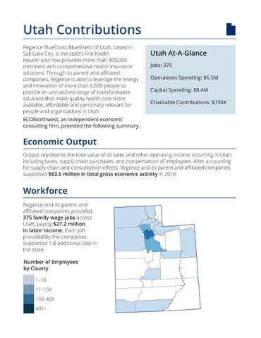 The Economic and Fiscal Impacts of Regence Utah