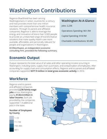 The Economic and Fiscal Impacts of Regence Washington
