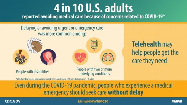 source: cdc.gov CDC infographic on avoided medical care due to COVID-19