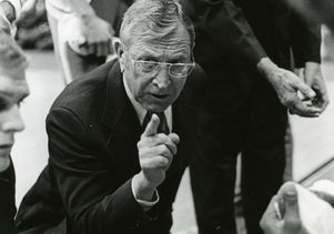John Wooden in action