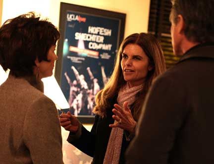 Maria Shriver backstage at Peace Corps anniversary panel