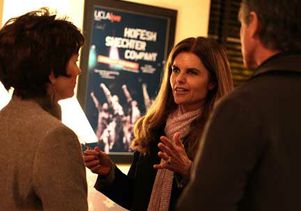 Maria Shriver backstage at Peace Corps anniversary panel