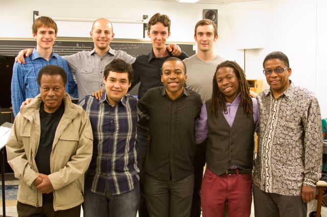 Shorter and Hancock with UCLA's Monk Fellows