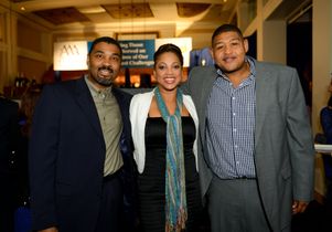 CSI: Miami TV star Omar Benson Miller (far right) with friends