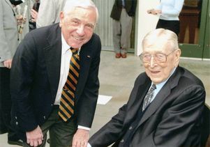 Dr. Leonard Apt and Coach John Wooden