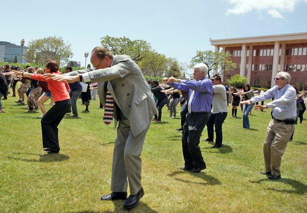 Chancellor Gene Block at Yancey 'recess'