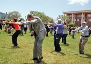 Chancellor Gene Block at Yancey 'recess'
