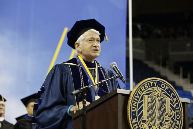 Chancellor Block at 2013 commencement