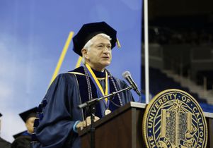 Chancellor Block at 2013 commencement