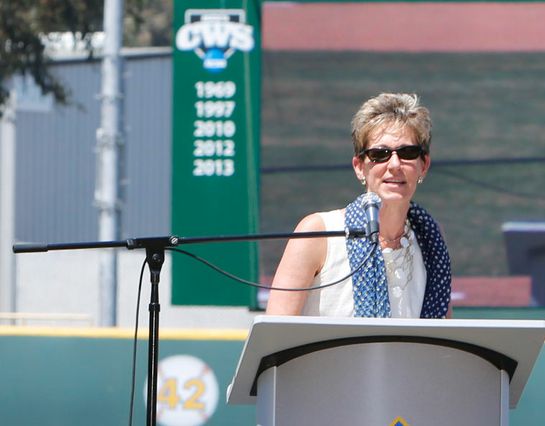 Rhea Turteltaub at baseball celebration