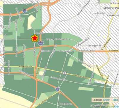 Map-violent crime around ELARA