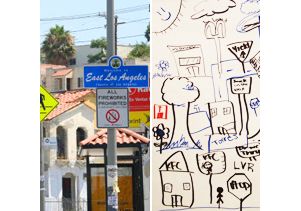 East LA photo and map square