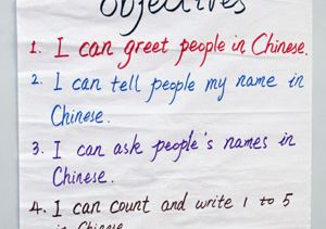 Class Expectations Sign in Mandarin