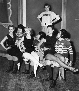 Carol Burnett (standing) in a student production at UCLA
