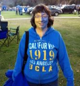 UCLA staff member Anne Pautler in facepaint