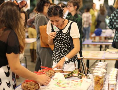 Woman shops at Arts ReSTORE