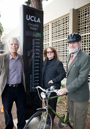UCLA bike counter with Goldstein, Fortier, Shoup